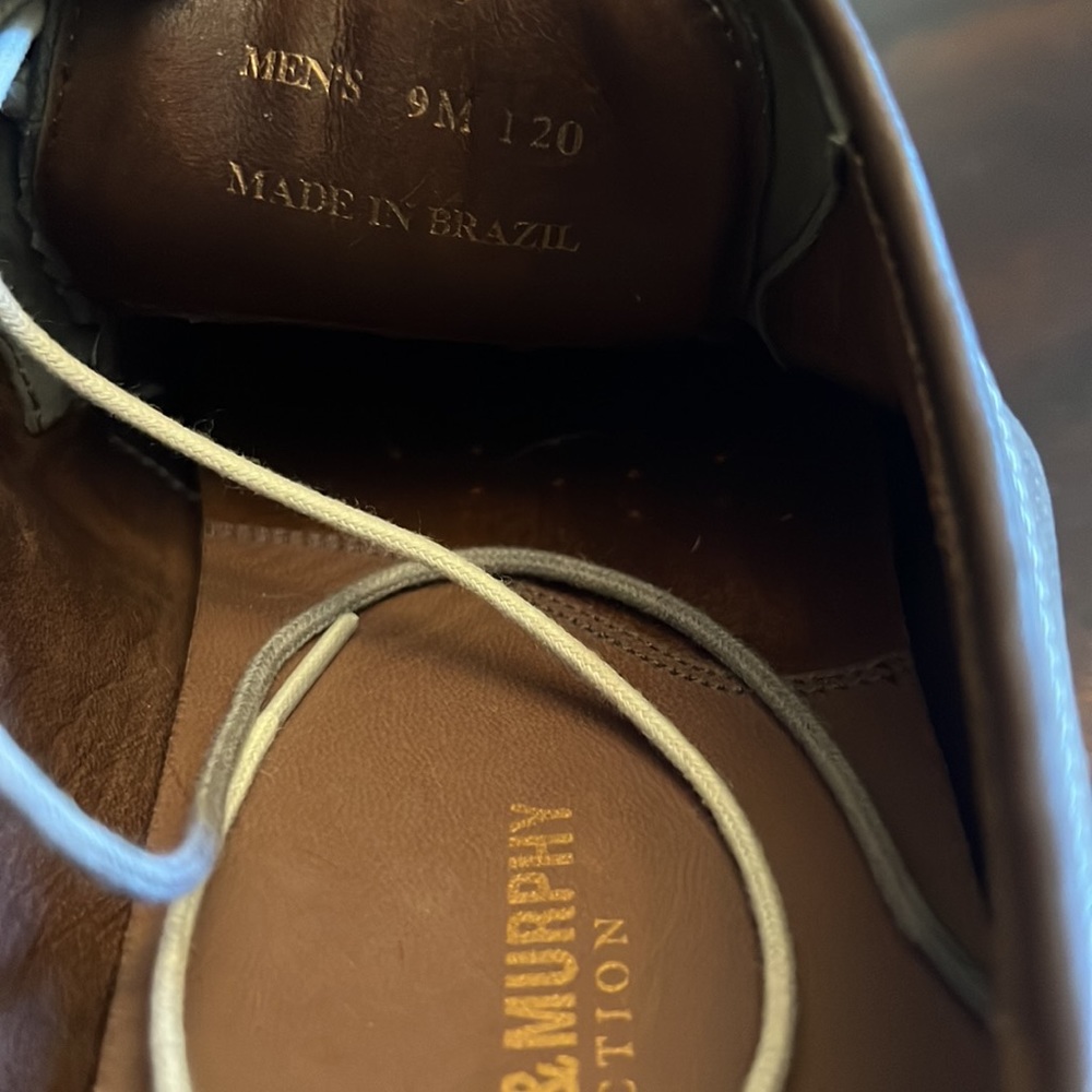 Johnston & Murphy Collection Men's Vaughn Perforated Plain Toe Oxfords - Picture 6 of 12